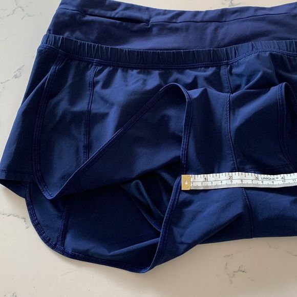 lululemon Fast Lane Shorts Fuel Band Hero Blue Sz10 - Picture 9 of 11